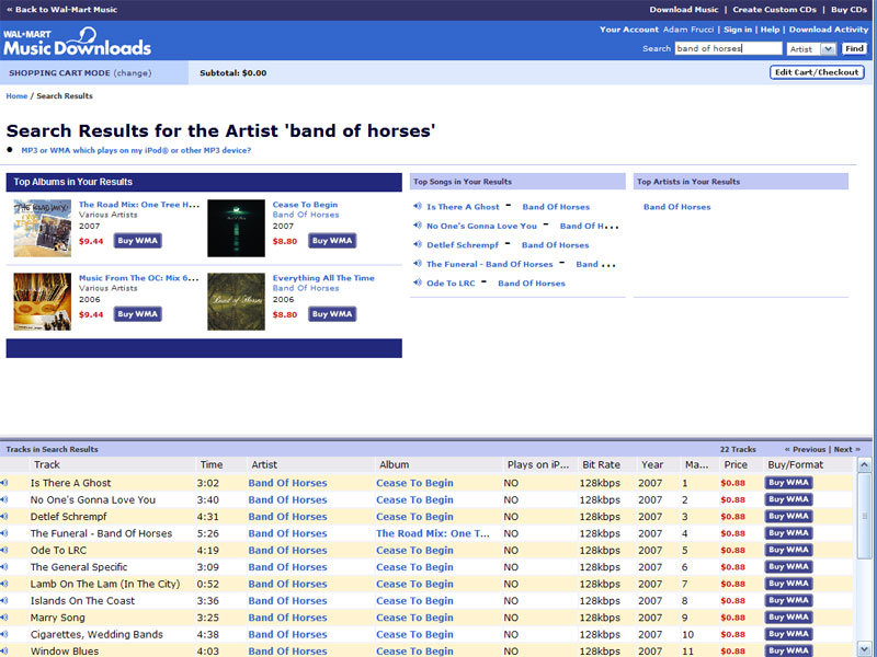 Illustration for article titled Amazon vs. Wal-Mart: MP3 Store Showdown Before iTunes Final Battle